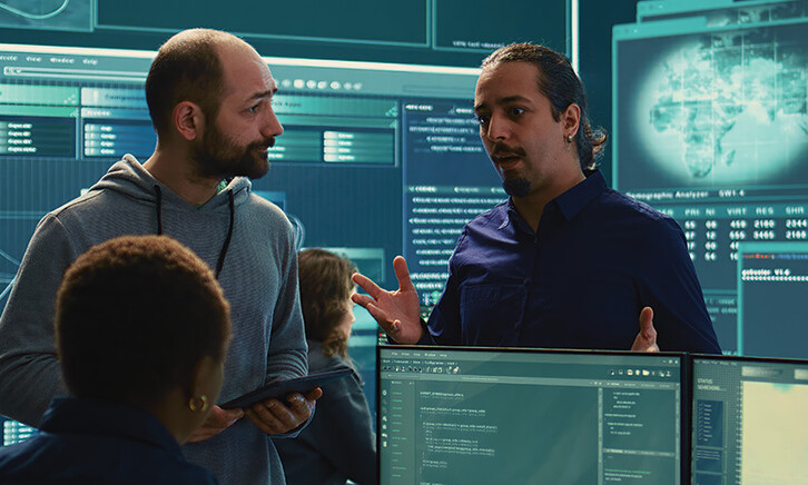 people talk in security operations center