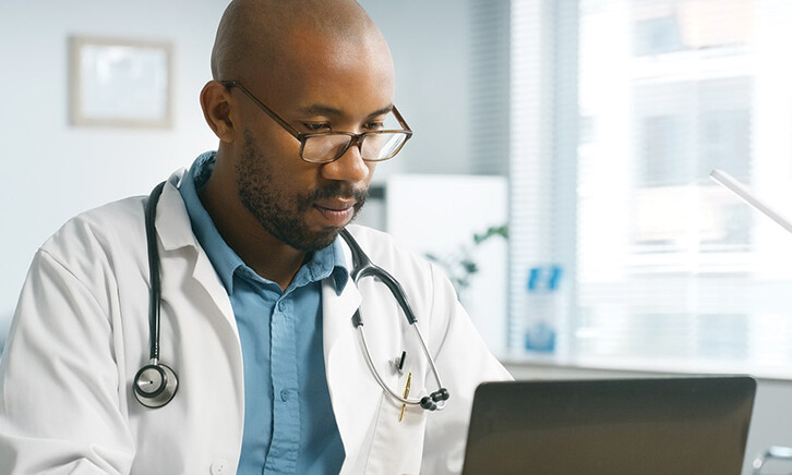 doctor on laptop