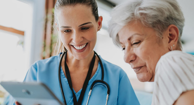 Doctor speaking with patient