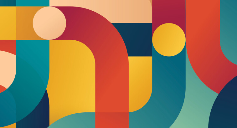 illustration of colorful pathways intersecting