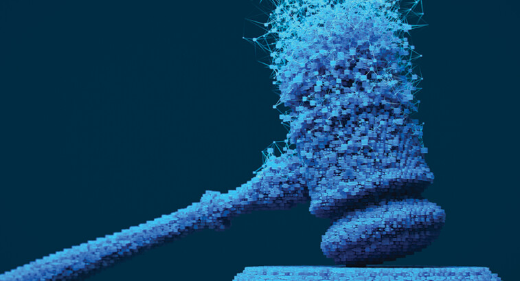 gavel made of data