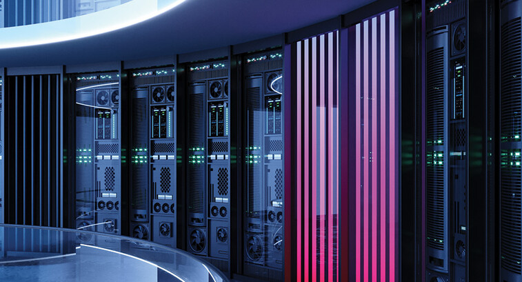 futuristic data center concept