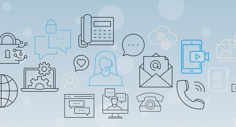 Contact center concept illustration