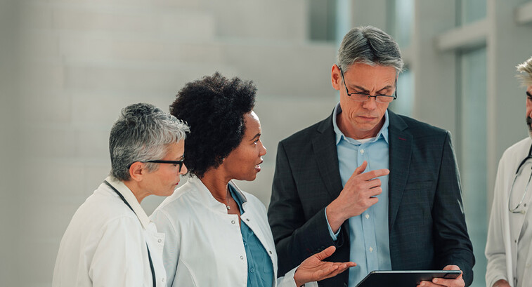 Group of doctors collaborating