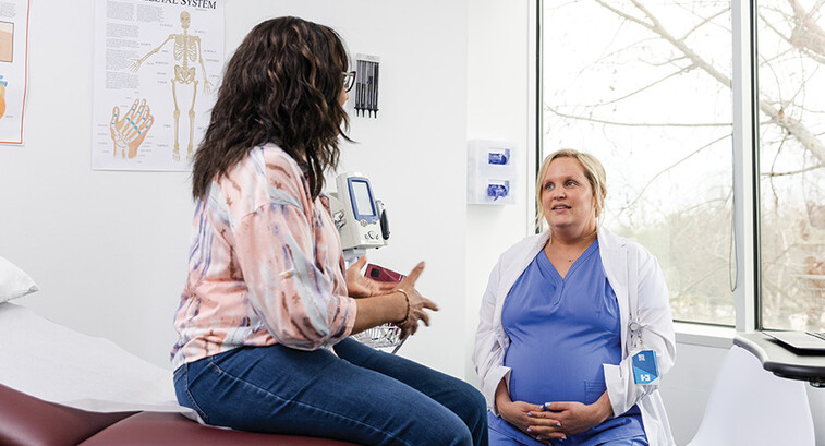 doctor focuses on patient during appointment