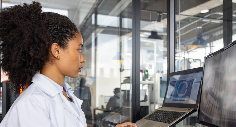 Health engineer working