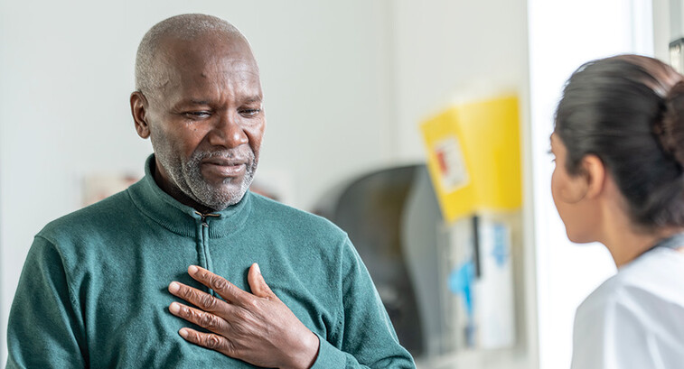 patient talks to doctor during appointment