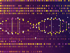 DNA strand genomics concept