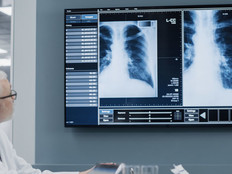 Healthcare staff review x-ray