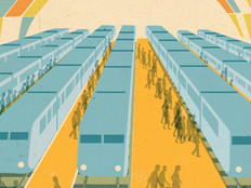 Illustration of people commuting