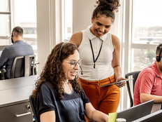 People working in an office