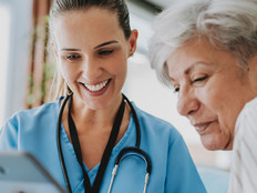 Doctor speaking with patient