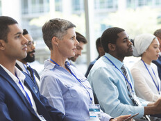 People attending a conference