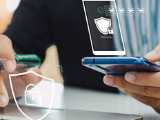 Person using two factor authentication