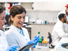 Medical research in lab
