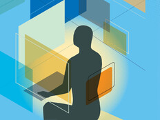 illustration of person surrounded by screens