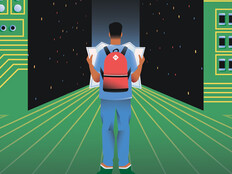 man with map and backpack navigates data center concept