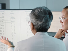 Doctors reviewing documents