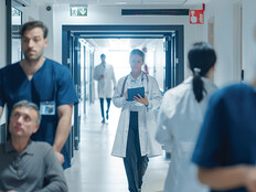 busy hospital hallway