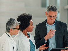 Group of doctors collaborating