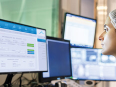 nurse inputting data