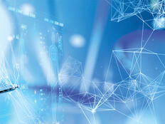 doctor on ipad with abstract networking concept and dna