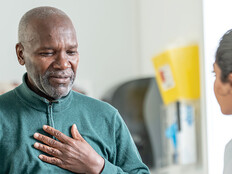 patient talks to doctor during appointment