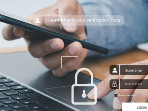 Person using MFA to access device