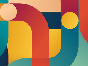 illustration of colorful pathways intersecting