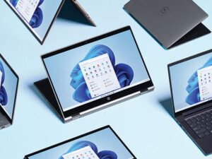 Several laptops with Windows 11 branding