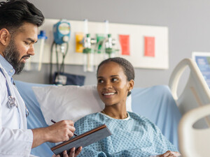 Doctor speaking with patient