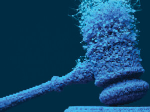 gavel made of data