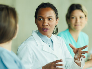 Doctors collaborating in meeting