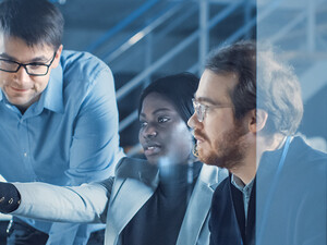 IT team solving a problem