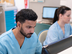 Clinicians at the nurse station