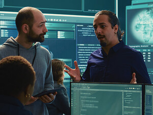 people talk in security operations center