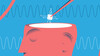 illustration of computer chip being put inside head with waves