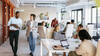 Office workers collaborating it