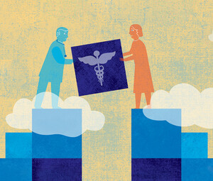 illustration of people on blocks working together